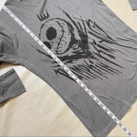 Disney Parks Jack Skellington pumpkin king gray long sleeve shirt small - Picture 9 of 12